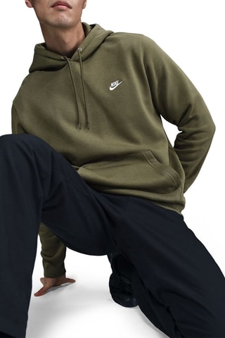 Sweat à capuche Club - Vert olive