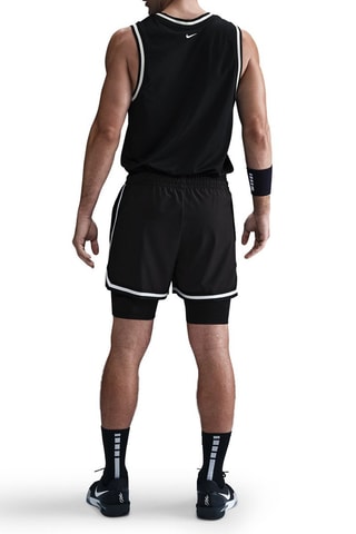 Short de basketball 2-en-1 ADN - Noir