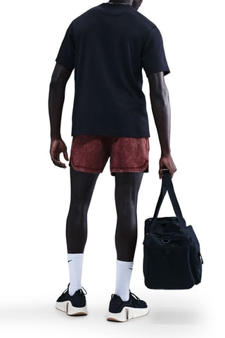 Short de fitness Gym Heritage - Bordeaux chiné