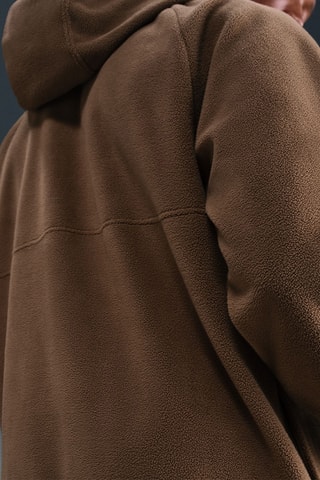Sweat loose à capuche - Marron