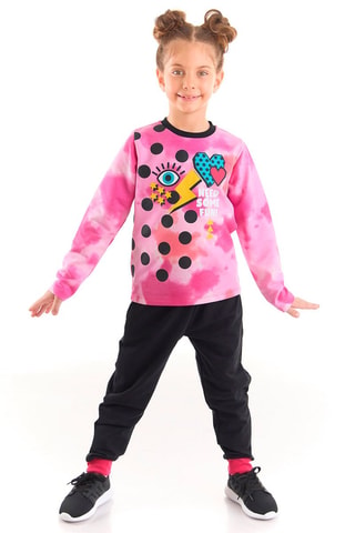 T-shirt Tie and Dye en Joggingbroek - Roze
