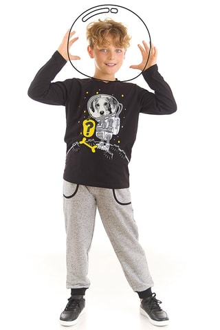 Camiseta y pantalón de chándal - Negro
