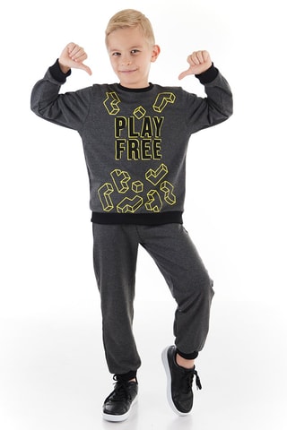 Sudadera y pantalón de chándal Bricks - Negro