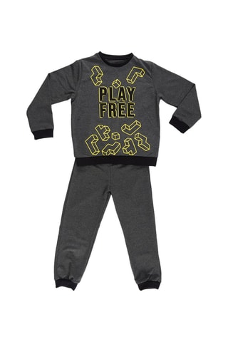 Sudadera y pantalón de chándal Bricks - Negro