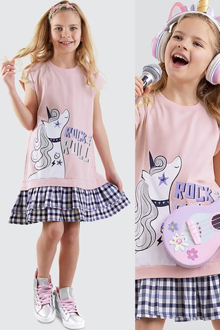 Vestido trapecio Unicorn Rock - Rosa