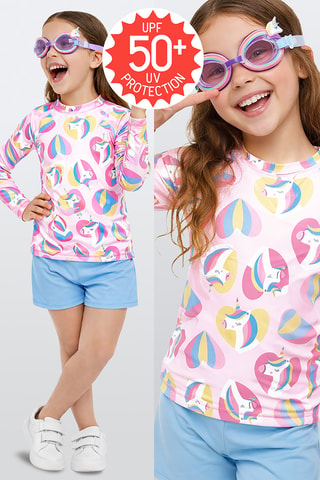 Top con protección solar Unicorn - Rosa