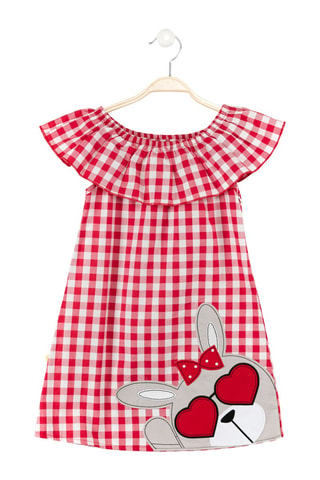 Vestido - Blanco y rojo