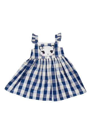 Vestido - Blanco y azul marino