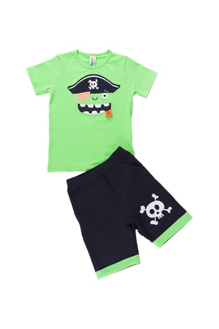 Conjunto de 3 prendas - Verde y azul marino
