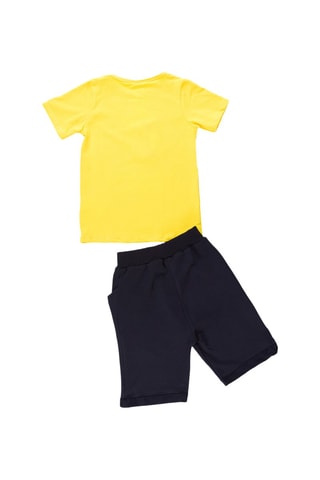 Camiseta y bermudas - Amarillo y azul marino