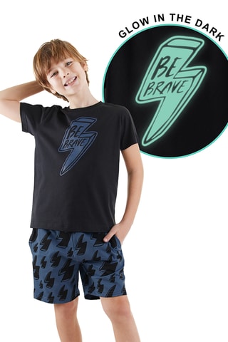 Camiseta y short Thunder - Negro