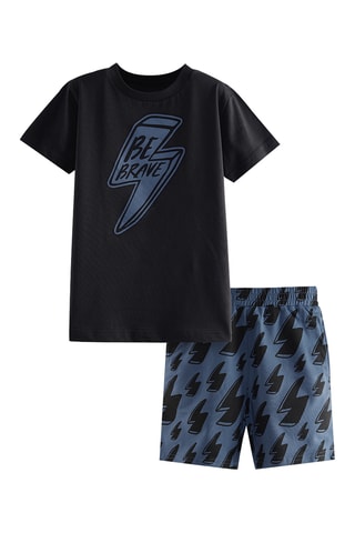 Camiseta y short Thunder - Negro