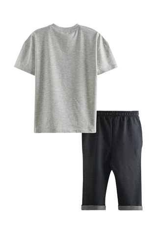 Camiseta y pantalón pirata Just Smile - Gris
