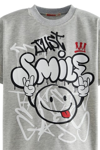Camiseta y pantalón pirata Just Smile - Gris