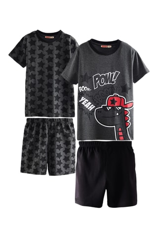 2 pijamas Dino - Antracita