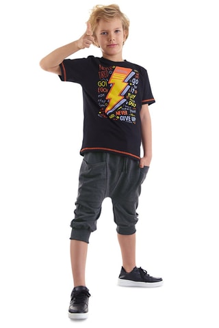 Camiseta y short - Negro y antracita