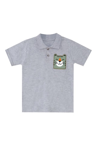 Camiseta y short - Gris y azul marino