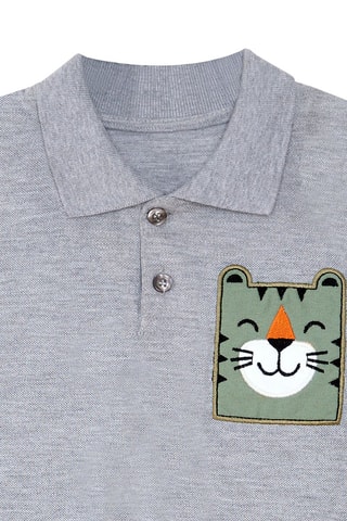 Camiseta y short - Gris y azul marino