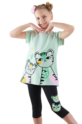 Camiseta y leggings Twin Tigers - Negro