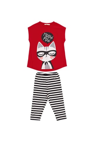 Camiseta y mallas pirada - Rojo