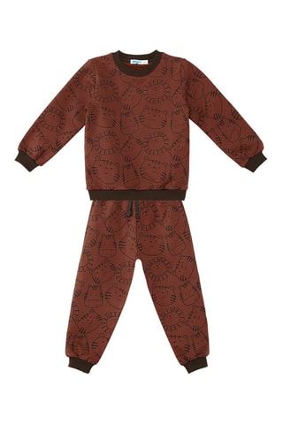 Sudadera y pantalón de chándal - Marrón