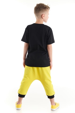Camiseta y sarouel - Negro y amarillo