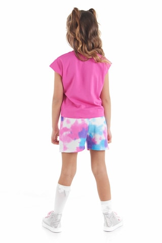 Camiseta y short - Rosa y azul