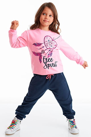 Sudadera y pantalón de chándal - Azul marino y rosa
