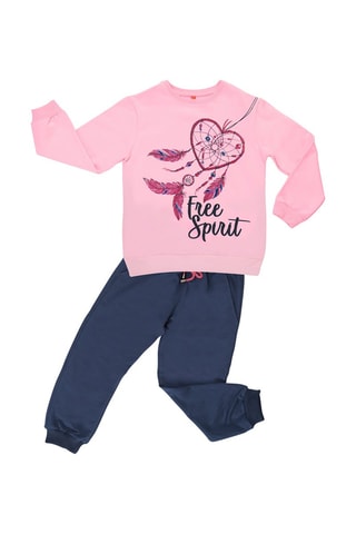 Sudadera y pantalón de chándal - Azul marino y rosa