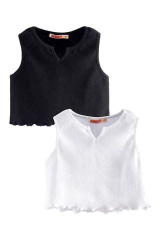 2 tops - Blanco y negro