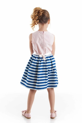 Vestido - Rosa y azul marino