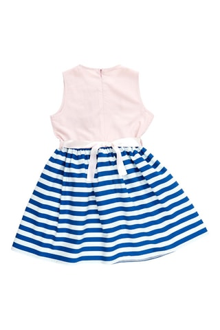 Vestido - Rosa y azul marino