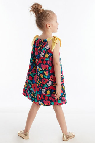 Vestido - Azul marino y rosa