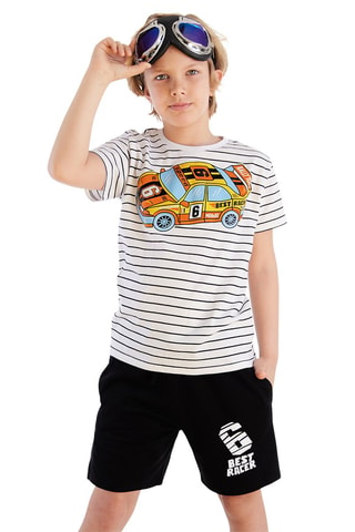 Camiseta y short - Blanco y negro