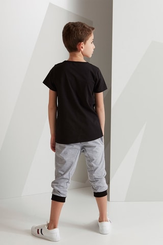 Camiseta y pantalón de chándal - Negro y gris