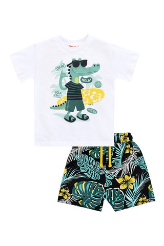 Camiseta y short Tropik - Blanco
