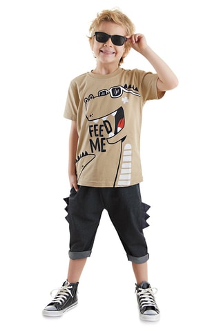 Camiseta y short - Marrón
