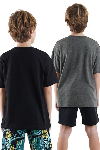 2 camisetas oversize - Negro y antracita