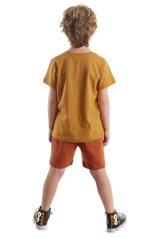 Camiseta y short - Mostaza y naranja
