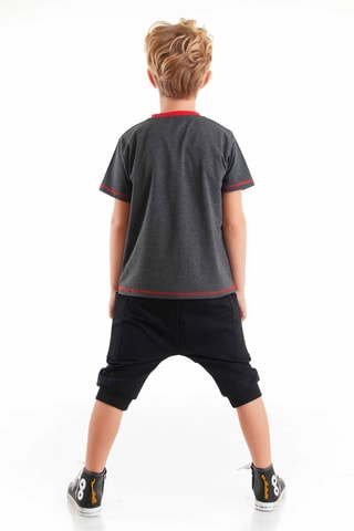 Camiseta y sarouel - Gris oscuro y negro