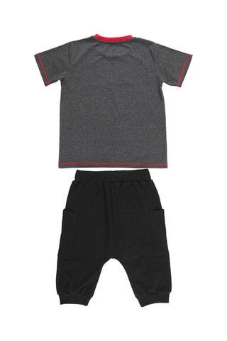 Camiseta y sarouel - Gris oscuro y negro