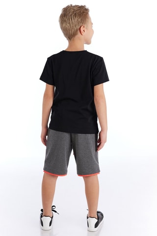 T-shirt en Short -  Mushi - Zwart en grijs