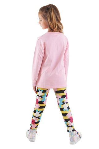 T-shirt en Legging - Geel en roze