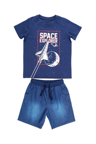 Camiseta y short - Azul marino