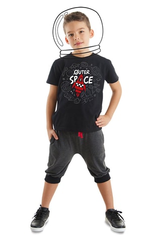 Camiseta y short - Negro y antracita