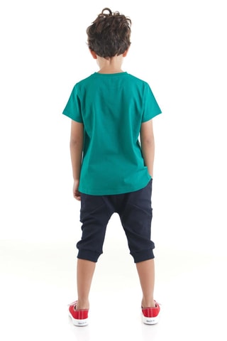 Camiseta y sarouel - Verde y azul marino
