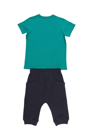 Camiseta y sarouel - Verde y azul marino