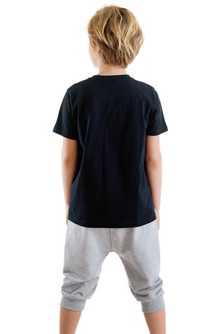 Camiseta y short - Gris y azul marino