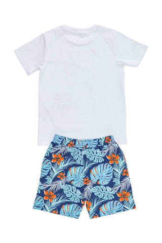 Camiseta y short - Azul y blanco