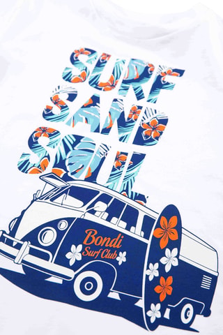 Camiseta y short - Azul y blanco